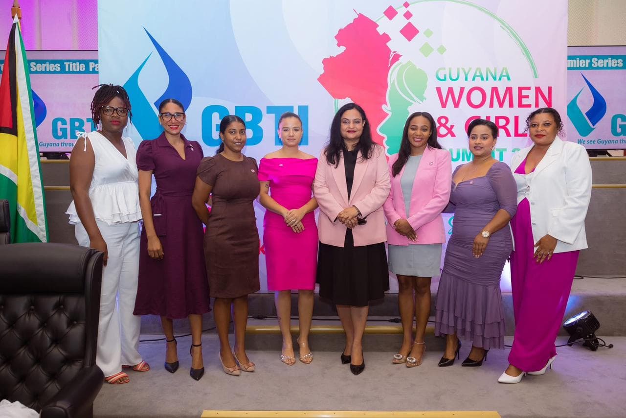 Women leaders and members of the Women's Chamber of Commerce and Industry Guyana